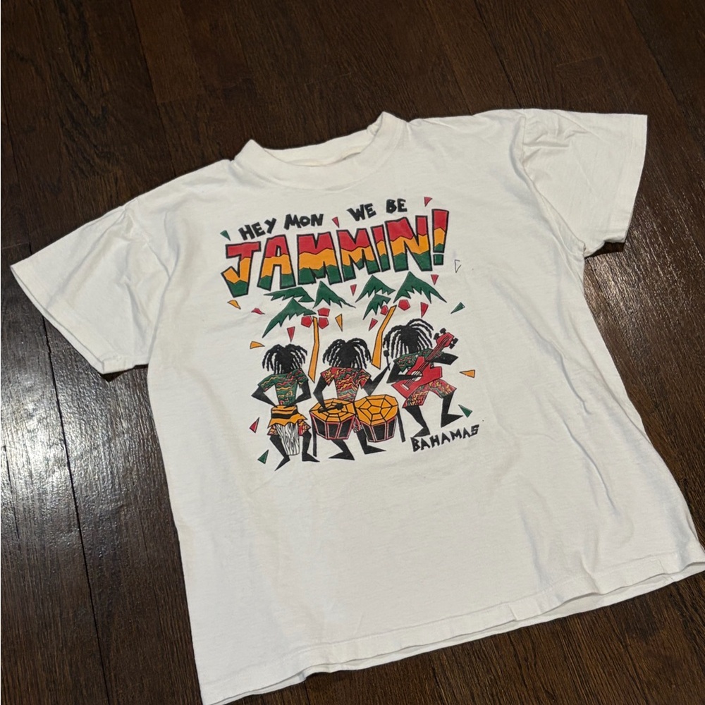 90s Bahamas Jammin white tee